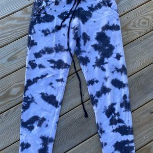 Women’s Small Moon Sky Black Tye Dye Sweatpants Joggers